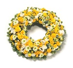 Wreath Leaf Edging Yellow and White